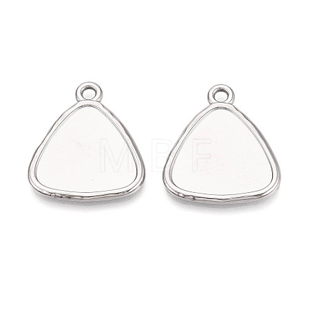 304 Stainless Steel Pendant Cabochon Settings STAS-N108-68P-1