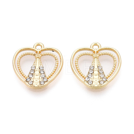 Alloy Rhinestone Pendants FIND-N008-29KCG-1