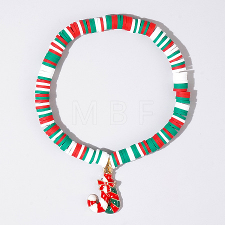 Christmas 304 Stainless Steel Enamel Charm Bracelets AH2991-23-1