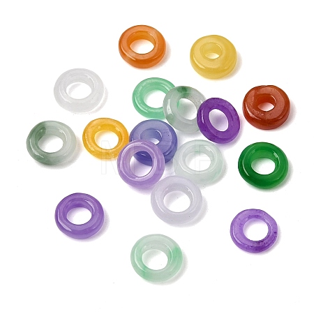 Natural Myanmar Jade Dyed Linking Rings G-Z162-12-1