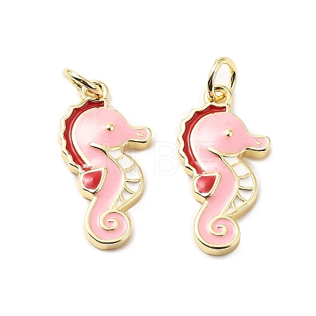 Brass Enamel Pendants KK-L237-027G-01-1