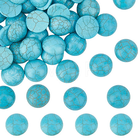 Dyed Synthetic Turquoise Cabochons TURQ-SC0001-05D-1