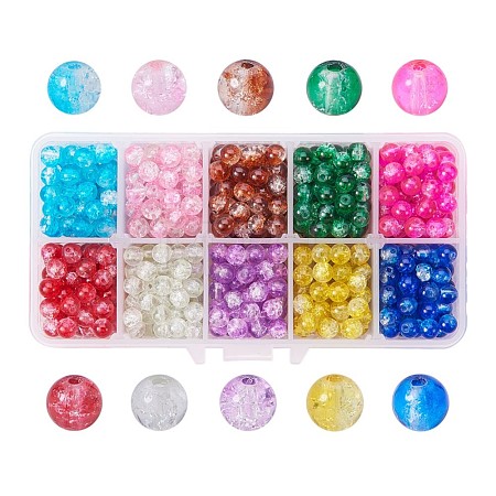 Baking Paint Crackle Glass Bead CCG-PH0002-6mm-02-1