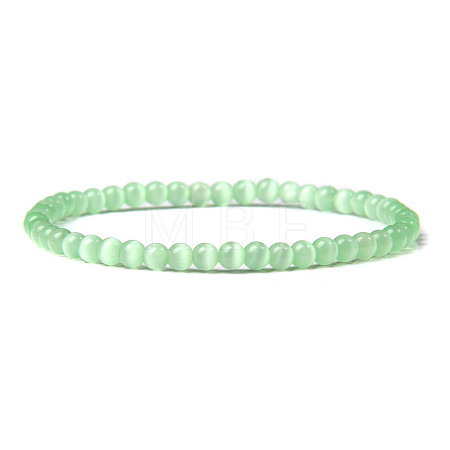 4mm Round Cat Eye Beads Bracelet for Men LS-KG3069-4-1