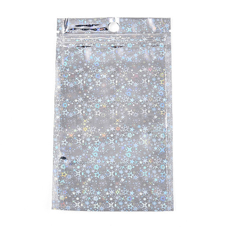 Glitter Holographic Star Plastic Packaging Yin-yang Resealable Bags OPP-N002-02D-1