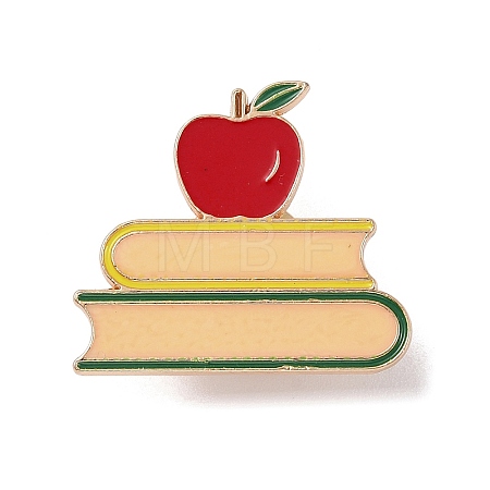 Teacher's Day Theme Rack Plating Light Gold Alloy Brooches JEWB-Z016-01KCG-15-1