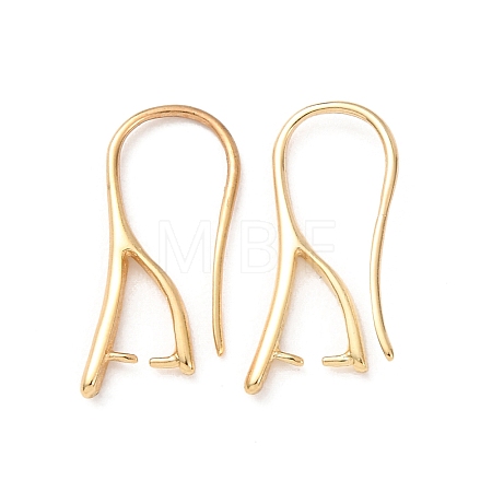 Brass Earring Hooks KK-G604-05G-1