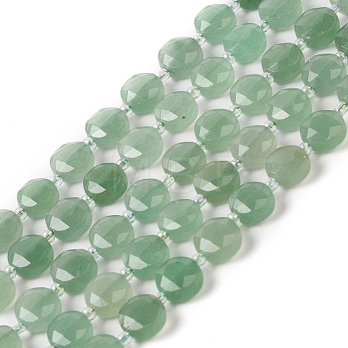 Natural Green Aventurine Bead Strands G-C116-A02-01-1