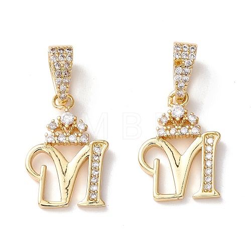 Eco-Friendly Brass Micro Pave Cubic Zirconia Pendants KK-K265-01G-M-1