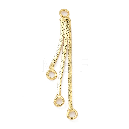 Rack Plating Brass Chain with Ring Pendants KK-A234-002G-1