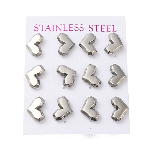 Non-Tarnish 304 Stainless Steel Stud Earring EJEW-C099-07P-1