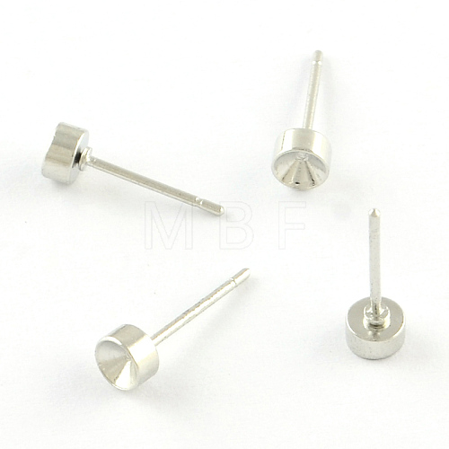 Iron Stud Earring Settings X-IFIN-R201-02P-1