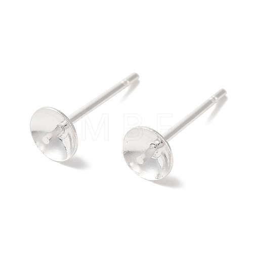 Brass Studs Earrings Finding KK-K383-01C-S-1