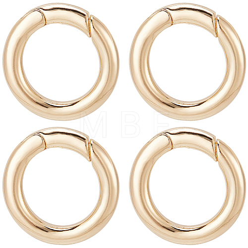 SUNNYCLUE 6Pcs Brass Spring Gate Rings KK-SC0004-72-1