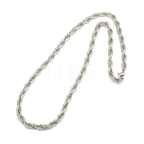 Fashionable 304 Stainless Steel Rope Chain Necklaces STAS-A028-N056P-1
