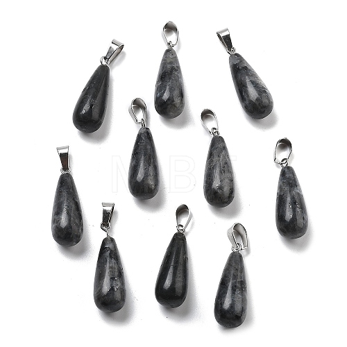 Natural Larvikite Pendants G-T081-35-1