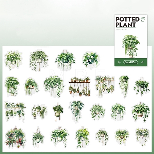 Potted Plant PET Stickers Set DIY-Z037-01F-1