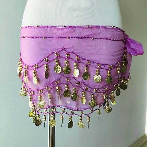 72 Coin Sequins Gauze Belly Dance Waist Belt WGF3D8F-13-1