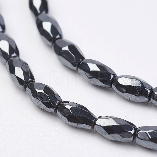 Non-magnetic Synthetic Hematite Beads Strands G-F396-13-3x5mm-1