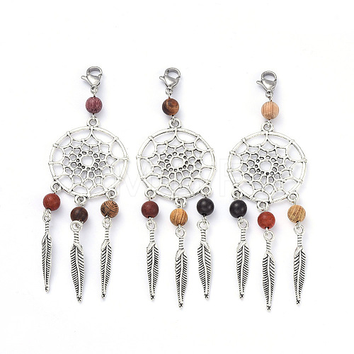 Tibetan Style Alloy Pendants HJEW-JM00392-1