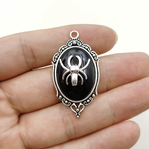 Gothic Style Zinc Alloy Resin Pendants PW-WGB3C8A-02-1