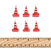 10Pcs Resin Iron Pendants RESI-FS0002-06-5
