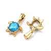 304 Stainless Steel & Glass Pendants STAS-L309-20B-G-2
