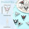 12Pcs 6 Colors Alloy Micro Pave Cubic Zirconia Pendants FIND-CJ0005-86-2