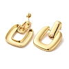 Real 18K Gold Plated Brass Dangle Stud Earrings EJEW-G382-21B-G-2