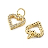 Brass Micro Pave Cubic Zirconia Pendants KK-C092-24A-G-2