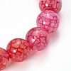 Natural Dragon Veins Agate Beaded Stretch Bracelets X-BJEW-Q692-02B-2