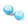 Opaque Spray Painted Glass Beads GLAA-G118-01C-2