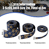 6M 3 Styles Christmas Double Face Printed Polyester Ribbons OCOR-FH0001-26B-2