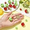 20Pcs 4 Styles Spray Painted Opaque Resin Pendants RESI-FS0002-42-4