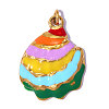 304 Stainless Steel with Enamel Pendants SA-OY002-57G-01-1