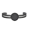 304 Stainless Steel Blank Cuff Bangle Bases with Flat Round Tray SA-CBA82C8-05C-EB-2