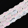 Frosted Glass Beads Strands X-GLAA-T023-40C-09-1