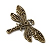 Tibetan Style Alloy Dragonfly Pendant Rhinestone Settings X-TIBEP-922-AB-FF-2