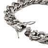 304 Stainless Steel Cuban Link Chain Bracelet NJEW-D050-02G-P-2