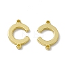 Rack Plating Brass Letter Connector Charms KK-C007-38G-C-2