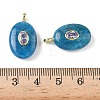 Natural Apatite & Cubic Zirconia Pendants X-G-Z076-01G-16-3