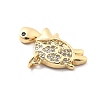 Rack Plating Brass with Cubic Zirconia Pendants KK-Q017-01E-G-2
