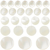 30Pcs 5 Styles 1-Hole Natural Shell Shank Buttons BUTT-CY0001-37-7