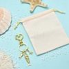 Ocean Brass Micro Pave Cubic Zirconia & Alloy Keychains KEYC-YW00273-4