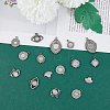 16Pcs 8 Styles 304 Stainless Steel Pendant Cabochon Settings STAS-FH0001-91-5