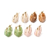304 Stainless Steel Enamel Hoop Earrings SA-CBA0141-04G-4