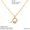 304 Stainless Steel Pave Clear Cubic Zirconia Pendant Necklaces for Women WG4D1A8-01-1