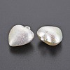 Electroplated ABS Plastic Imitation Pearl Pendants KY-T023-008B-01-3