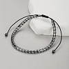 Two Tone Synthetic Non-magnetic Hematite Beads Braided Bead Bracelets WG8D2F5-02-1