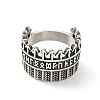 316 Stainless Steel Arrow Finger Ring RJEW-C030-03A-AS-2